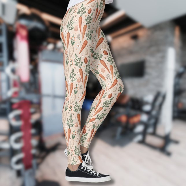 Legging Cenouras Elegantes Antigas com Flores e Ovos Peque (Criador carregado)