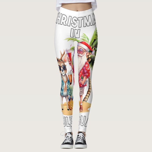 Legging Centro de Chicago, Urso Andando em Silhoue (Frente)