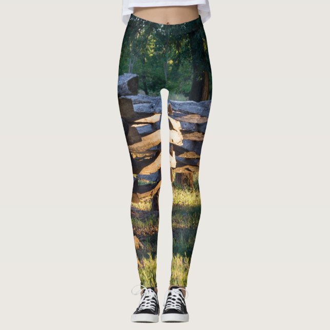 Legging Cerca de trilho rachado (Frente)