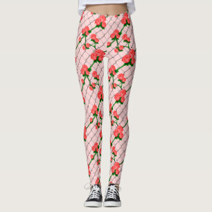 Legging Cerca Rosa Rosa Rosa Rosa, Rosa, Subindo Corrente,