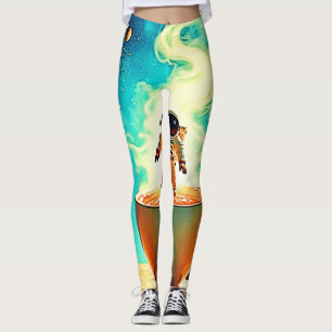 Legging Cerveja Cósmica: Sonho de Café do Astronauta
