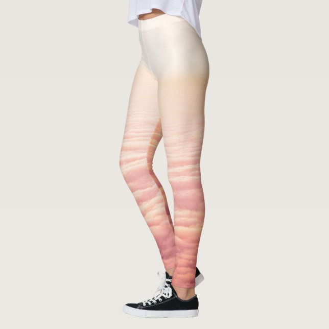 Legging Céu das Nuvens Fluffy Cor-de-Rosa Laranja (Esquerda)