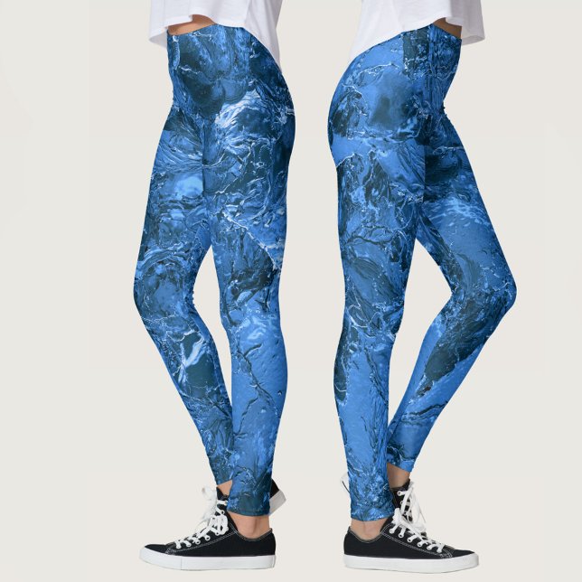 Legging Céu e Mar Azul Mármore (Criador carregado)
