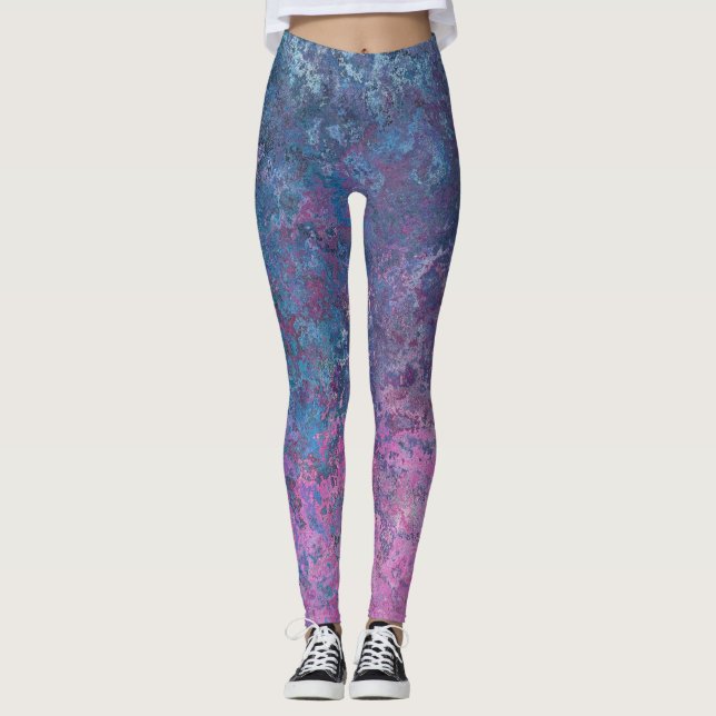 Legging Céu na Abstrato de Tinta Álcool de Dusk (Frente)