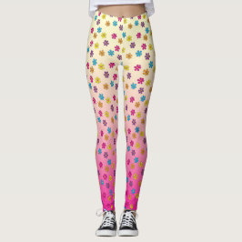 Legging Chá de Flor Hipoteca do Groovy Hippie - desvanecer