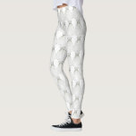 Legging Chá de panela de vestidos da Princesa Branca<br><div class="desc">As leggings apresentam uma ilustração original de uma linha de vestidos de noiva bonito estilo princesa branca. Perfeito para a noiva! O Designer está disponível para criar e carregar designs personalizados para corresponder às cores e temas do seu casamento — clique em "Pedir a este Designer" para começar o processo...</div>