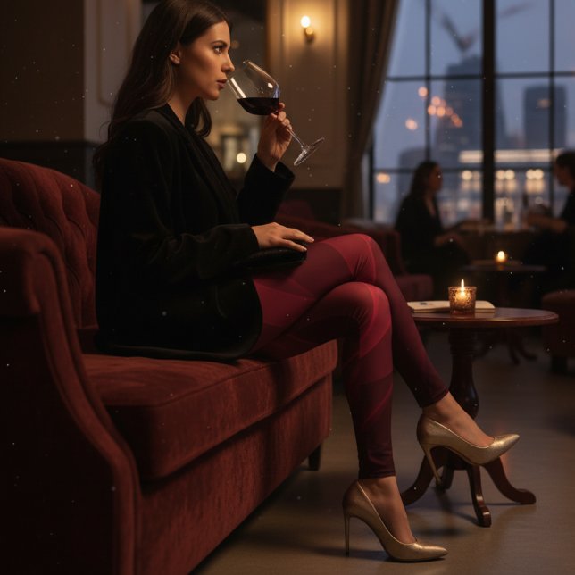 Legging Chama Carmesim Abstrato (Criador carregado)