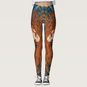 Legging "Chama das Marés" - Um Retrato Colorido
