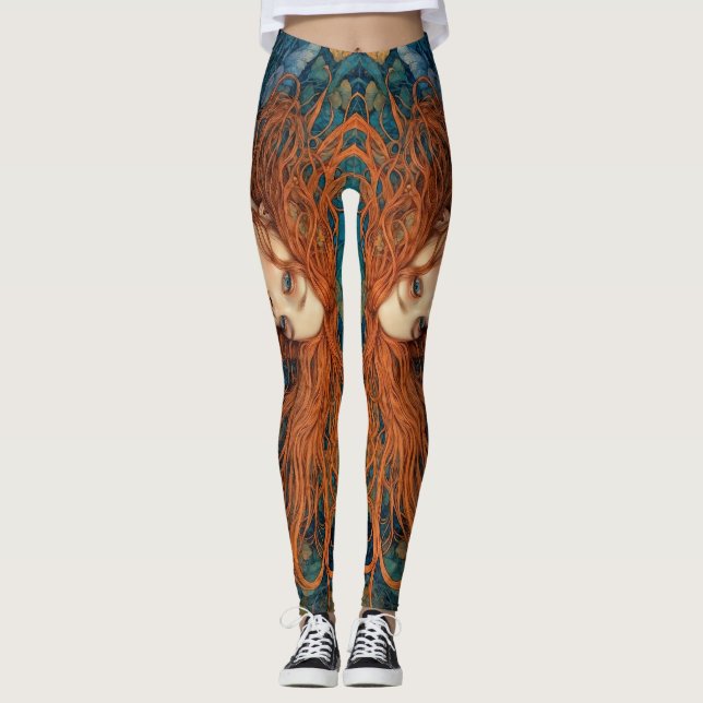 Legging "Chama das Marés" - Um Retrato Colorido        (Frente)