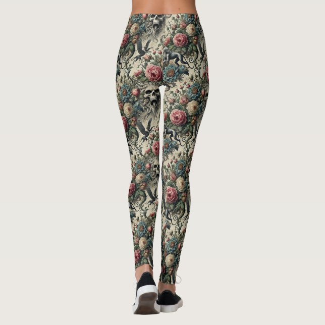 Legging Chamada para a Galeria da Noite - Vitoriano Gótico (Verso)
