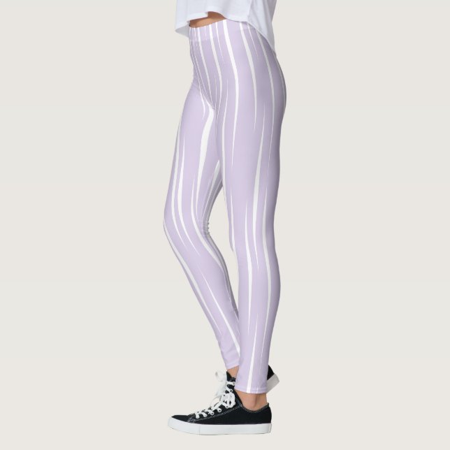 Legging Chamas únicas brancas refinadas Lilac (Esquerda)