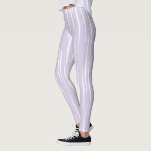 Legging Chamas Únicas Lilás Brancas Refinadas
