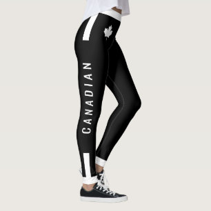 Legging Champion Canada White Maple on Black (crosta)
