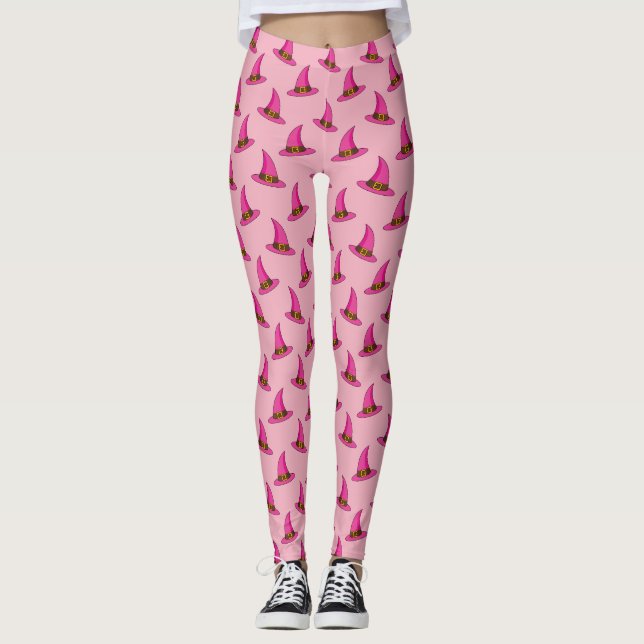 Legging Chapéu de Bruxa Rosa (Frente)