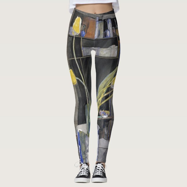 Legging Charles Rennie Mackintosh - Tulipas Amarelas (Frente)