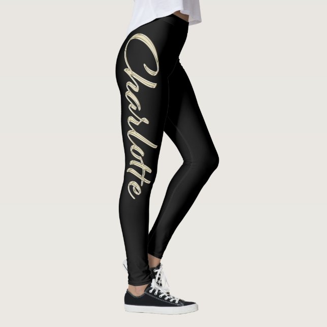 Legging Charlotte white gold Handwriting Hose (Direita)