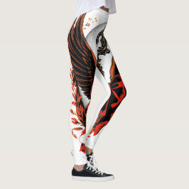 Legging Chave do Arco Gótico Velvet com Asas e Lua