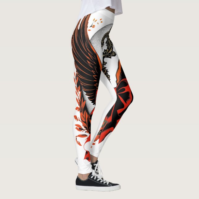 Legging Chave do Arco Gótico Velvet com Asas e Lua (Direita)