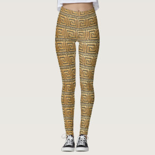 Legging Chave Grega do ouro