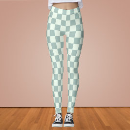 Legging Checkerboard Opal e Honeydew
