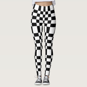 Legging Checkers pretos e brancos