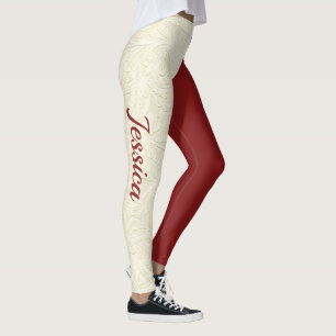 Legging Cheerleader de CORES da Crimson Cream School