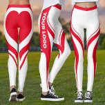 Legging Cheerleader de Logotipo Uniforme da Equipe do Bumb<br><div class="desc">Outro par ousado de leggings de JessicaAmber - pergunte sobre pedidos personalizados! Estas leggings de roupa ativa são excelentes para cheerleaderes mais modestos. Eles apresentam curvas contadoras em branco e vermelho, e um coração no bumbum para enfatizar sua figura tonta. Você pode personalizar as cores para corresponder às cores da...</div>