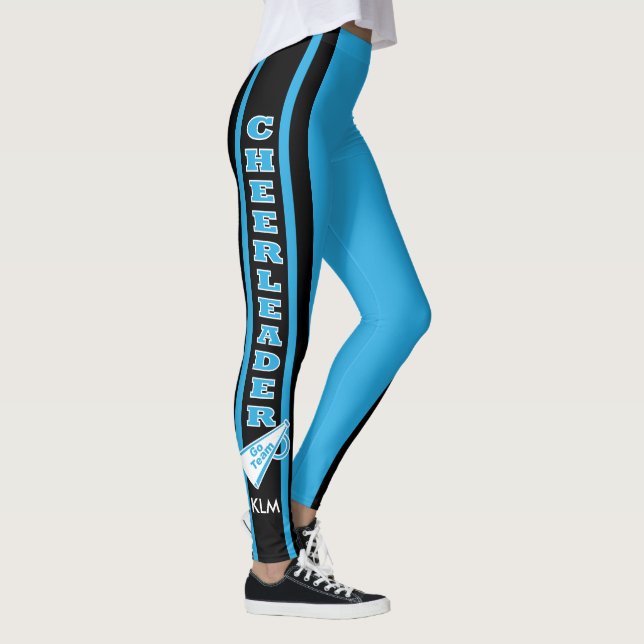 Legging Cheerleader de Monograma Azul (Direita)