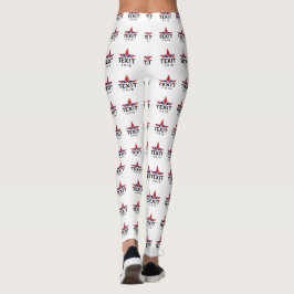 Legging Cheio de Logotipo Oficial de Moedas de Textos