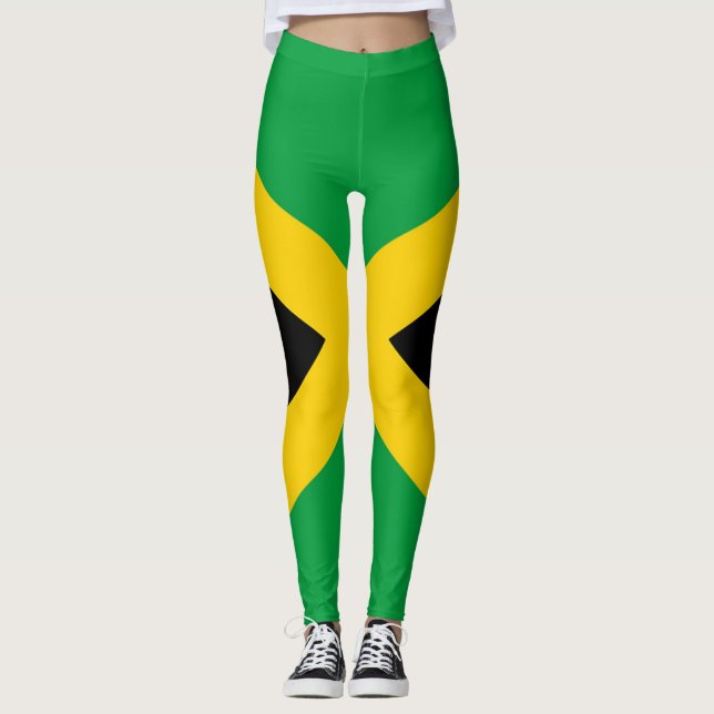 Legging Cheio jamaicano II da bandeira (Frente)