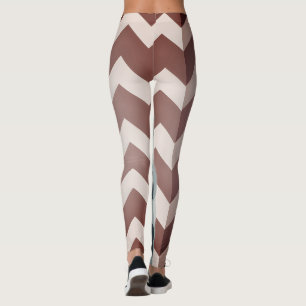 Legging Chevon geométrico abstrato de dois tons