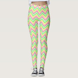 Legging Chevron Multicolor Por Todas As Calças De Yoga Des