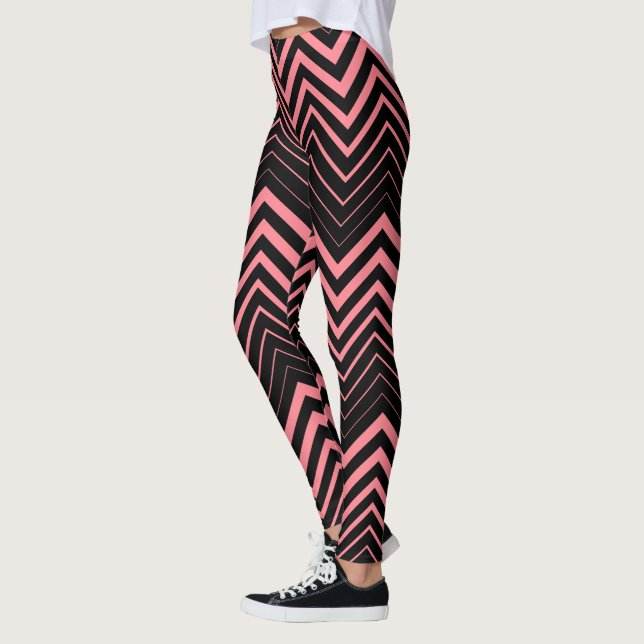 Legging Chevron Zigzag Rosa (Esquerda)