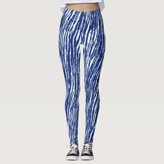 Legging Chibori Indigo Japonês Estimula Tinta (Frente)