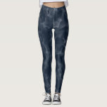 Legging Chic Elegante Abstrato Azul marinho com Mancha Aqu<br><div class="desc">Pernas</div>