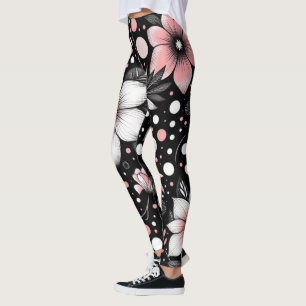Legging Chic Noir Blooms