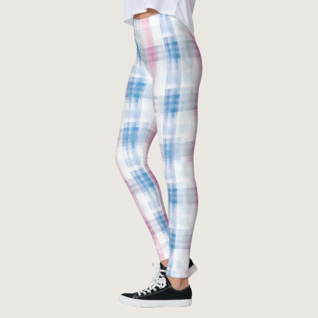 Legging Chic Pink Blue Stripes (Esquerda)