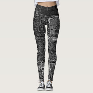 Legging Chic Urbano: Textura Legal de Muro de tijolos