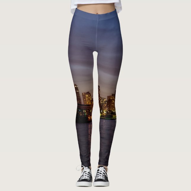 Legging Chicago Cityscape Night New (Frente)
