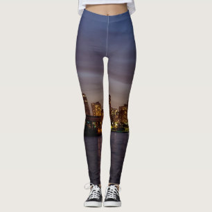 Legging Chicago Cityscape Noite Nova
