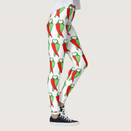 Legging Chile vermelho ou verde personaliza mulheres bonit