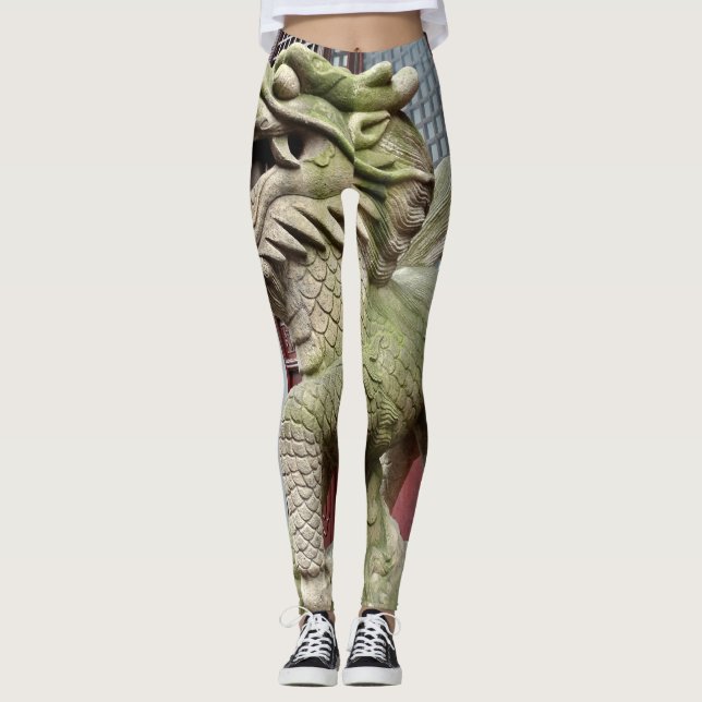 Legging Chimera Guardian com patina envelhecida em (Frente)