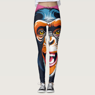Legging Chimpanzé Engraçado e Louco
