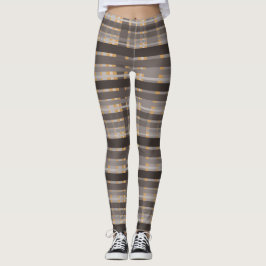 Legging Chocolate Com Um Pinto De Laranja