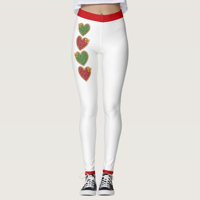 Legging Christmas Hearts (Frente)