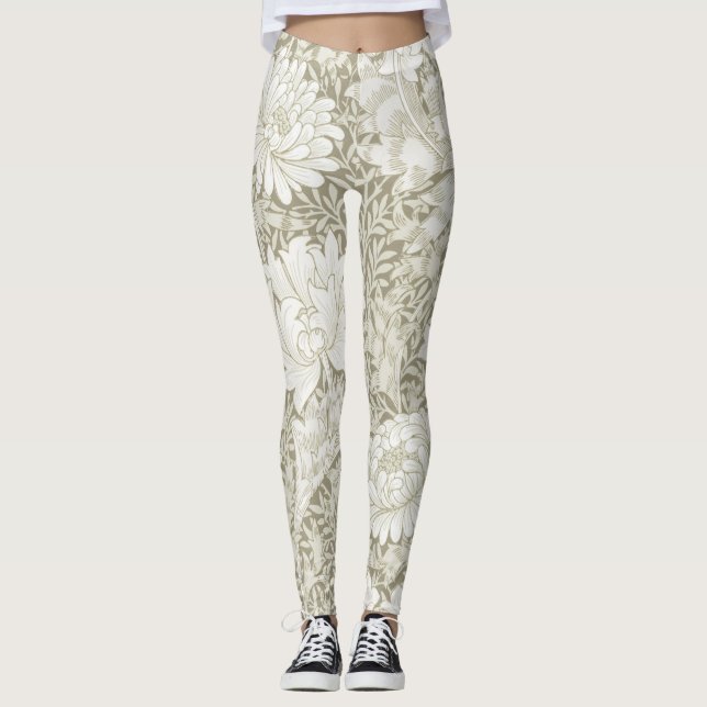 Legging Chrysanthemum Ivory, William Morris (Frente)