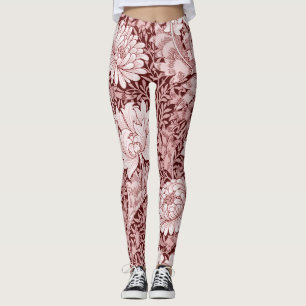 Legging Chrysanthemum Maroon, William Morris