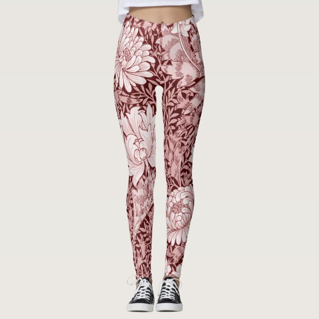 Legging Chrysanthemum Maroon, William Morris (Frente)