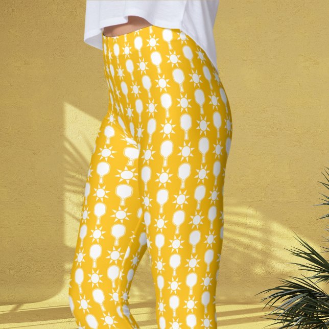 Legging Chuva de Noiva de Pickleball Retro Sunshine (Leggings
)