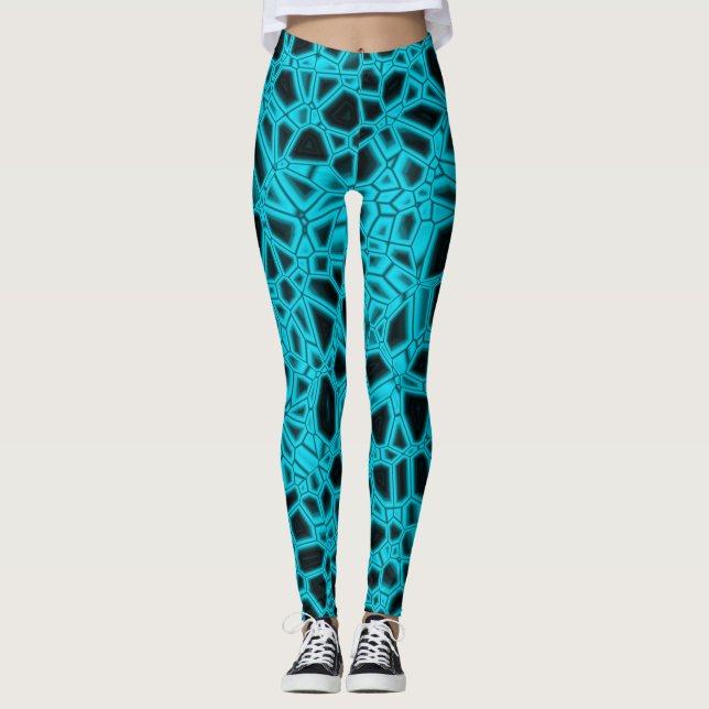 Legging Cian Preto Gótico Kriptonita (Frente)